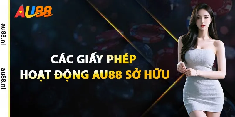 Các giấy phép hoạt động mà AU88 sở hữu